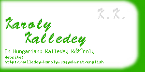 karoly kalledey business card